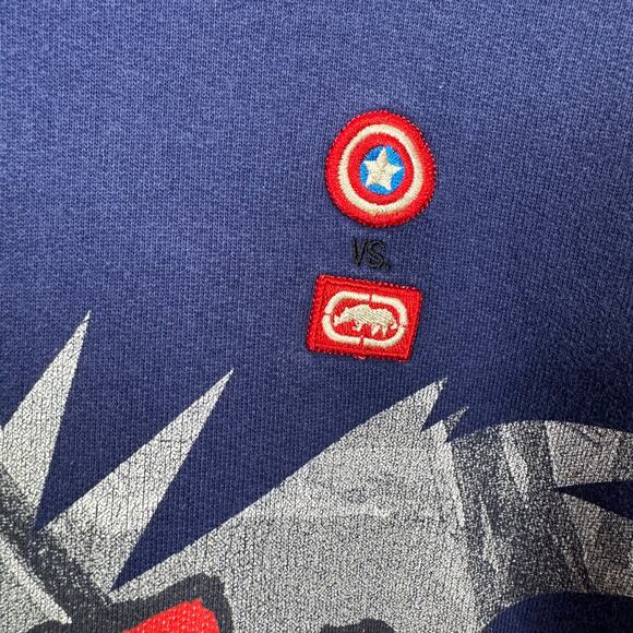 Vintage Ecko Unltd Marvel 2001 Comics Captain America Graphic Sweatshirt Size XL - Picture 9 of 15